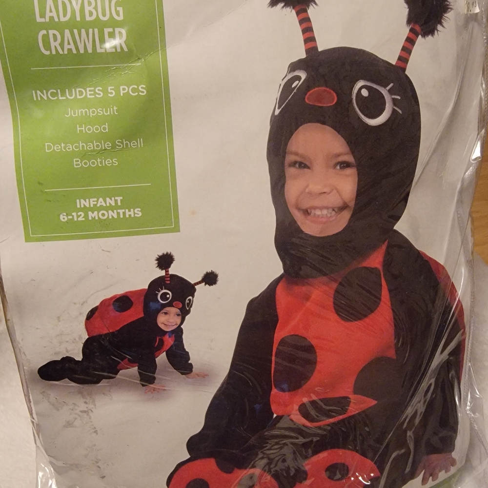 Party City Infant Ladybug Costume - Black and Red